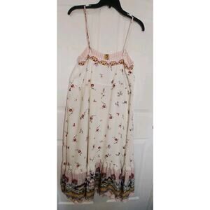 Davi & Dani Women’s Flowy Maxi Floral Dress Pockets Small Adj Spaghetti Straps